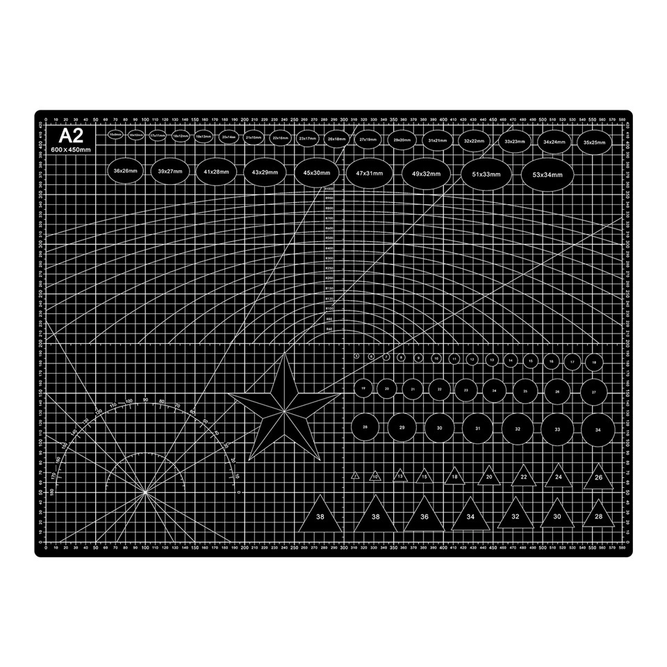 Tapete de corte preto autocurativo